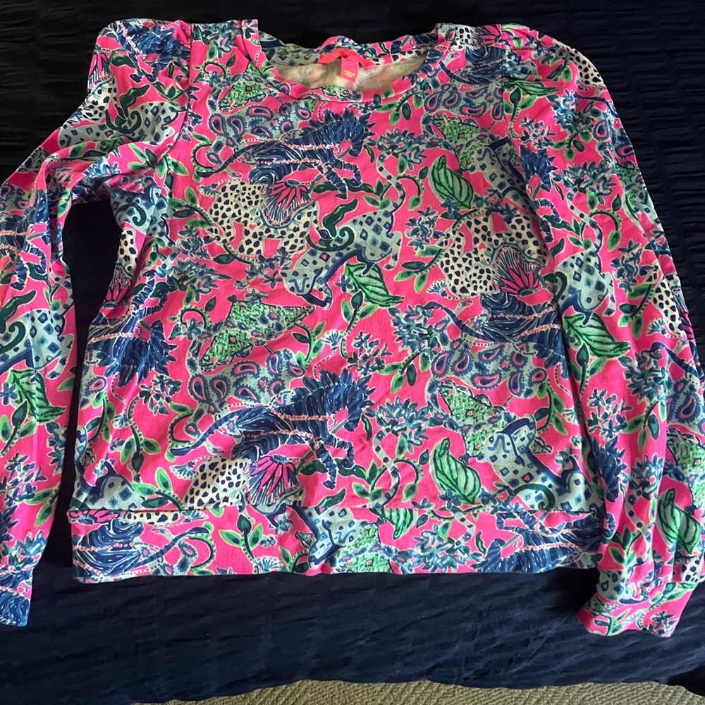 Lilly Pulitzer Jansen sweatshirt in untamed hearts